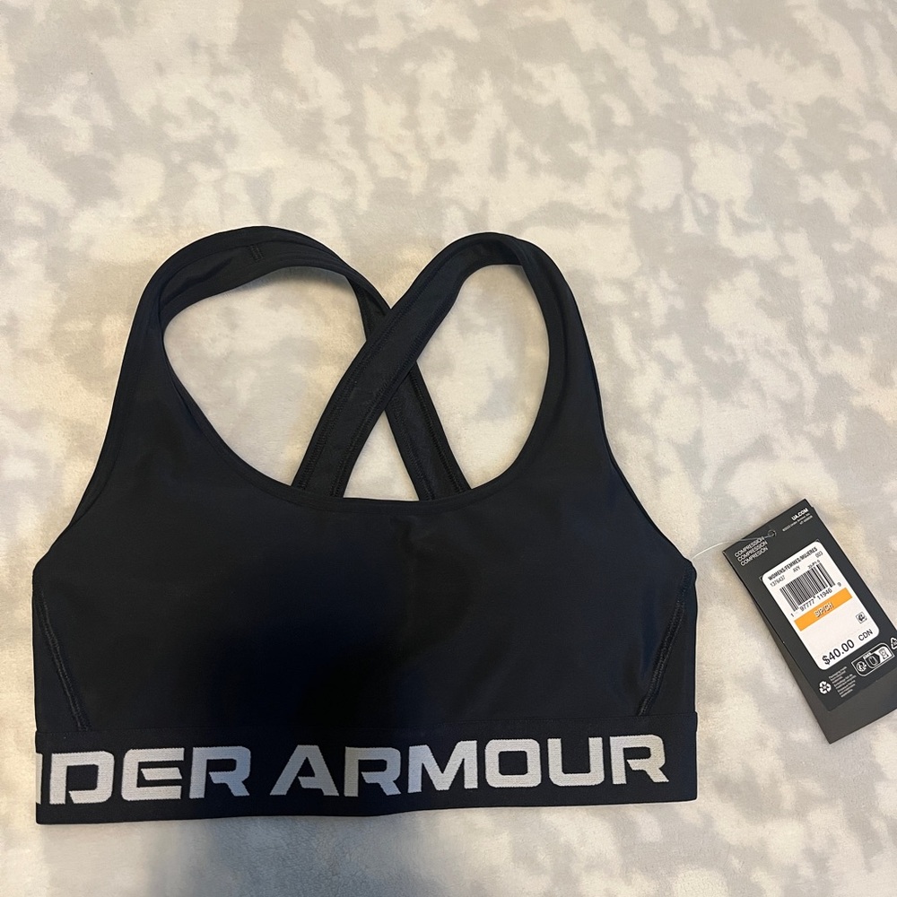 Under Armour Black Cross-Back Sports Bra